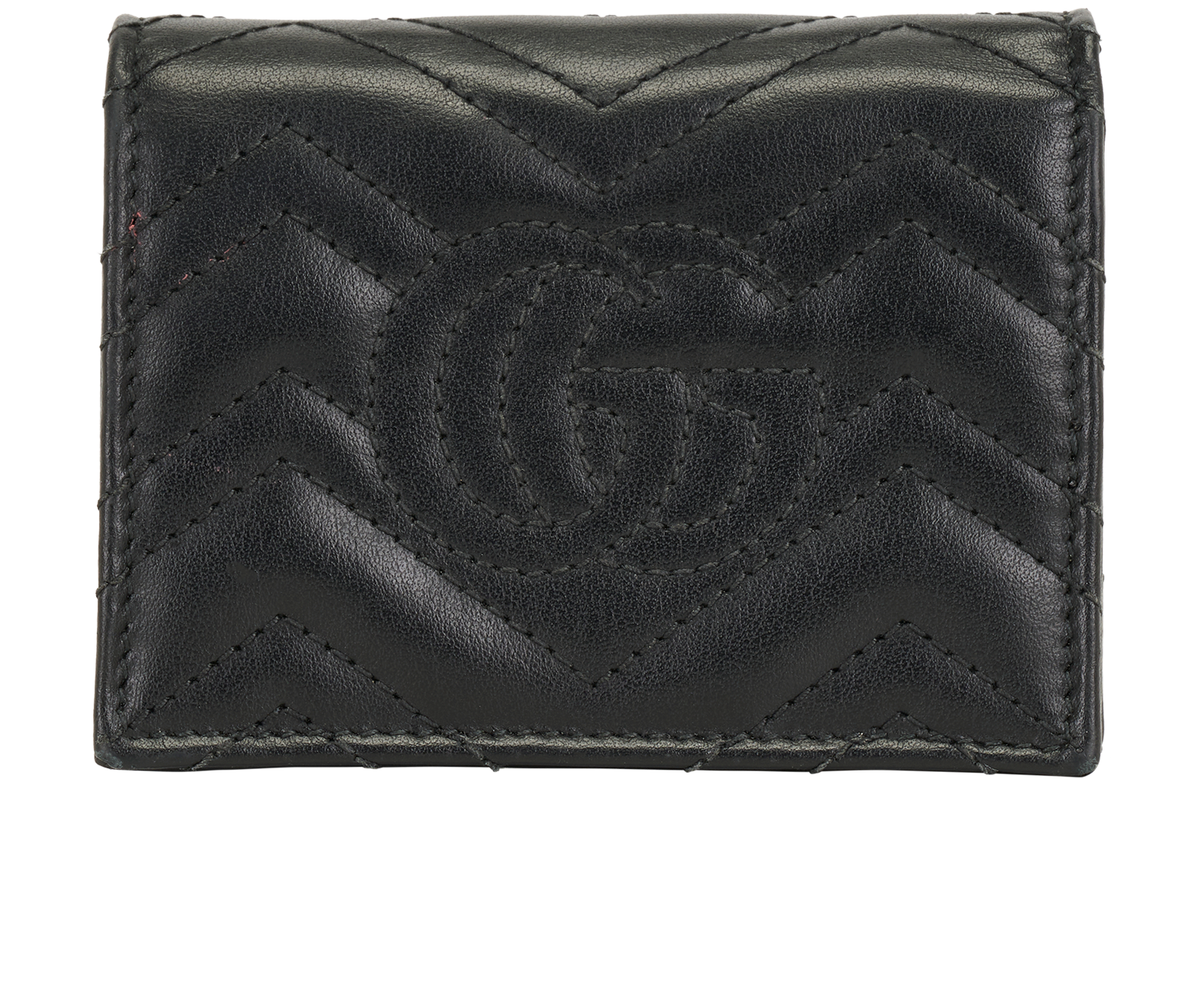 Gucci GG Marmont Card Case Wallet, &pound;180, Accessories, Black, Leather, Back view